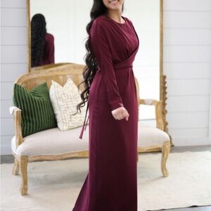 NWT Dainty Jewells So Much to Celebrate Dress in Burgundy